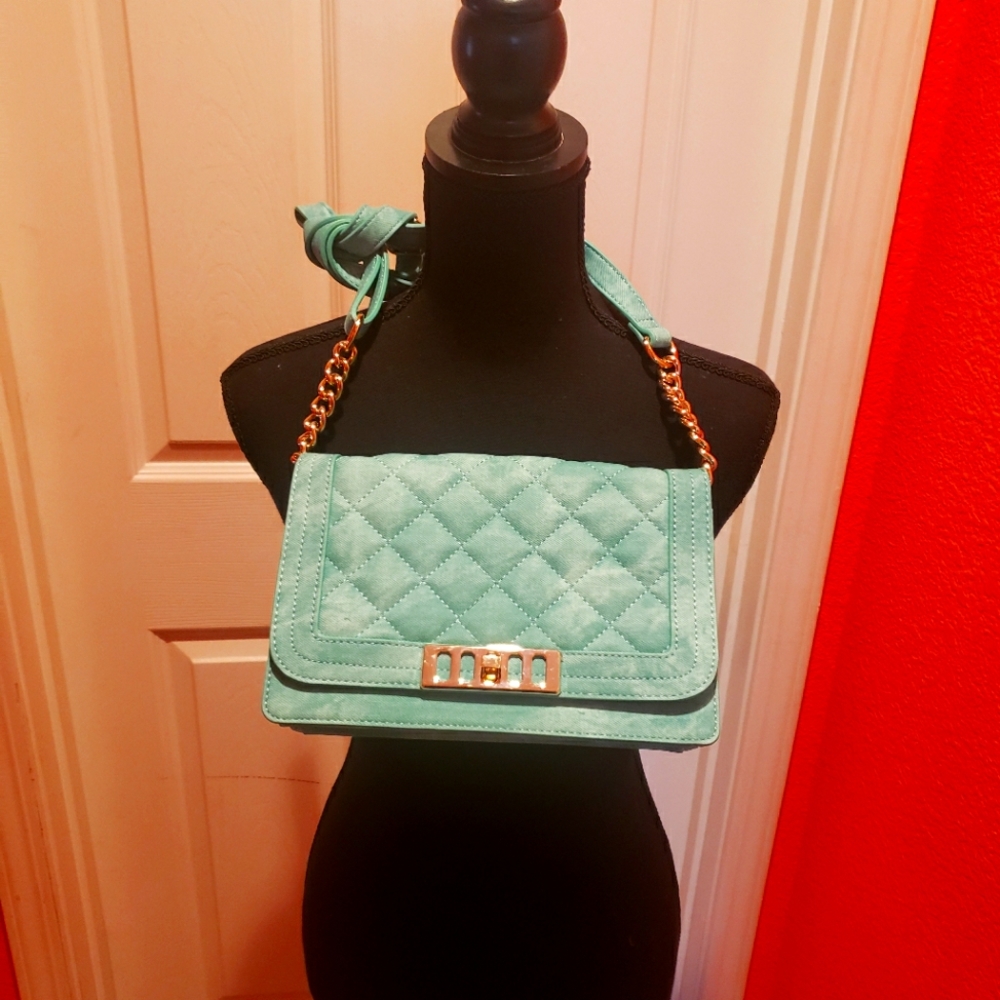 Gently worn turquoise demin purse